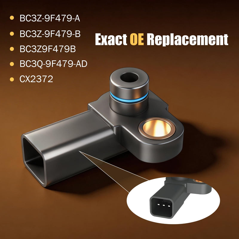 MAP Sensor with Black Spacer Kit Compatible with 2011-2019 Ford F-250 F-350 Super Duty 6.7L Diesel,Replacement for Manifold Absolute Pressure Sensor,BC3Z-9F479-A BC3Z-9F479-B BC3Z9F479B CX2372