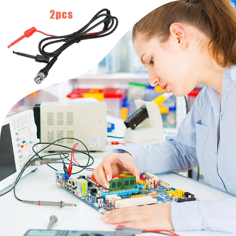[Australia - AusPower] - Joyzan BNC to Test Hook Clips, Mini Dual Probe Coaxial Cable Leads Set P1020 Testing Plunger Probes Ended IC Male Plug Oscilloscope Minigrabber Accessories 50Ω Coax Machine Signal Generator Multimeter 