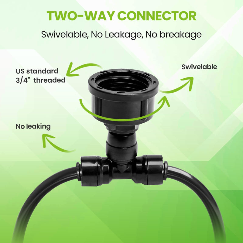 [Australia - AusPower] - MIXC Drip Irrigation System, 50 FT Quick Connector Garden Watering System, Automatic Sprinkler Kit for Lawn Raised Bed Outdoor Plants Greenhouse with 1/4'' Tubing, Drip Emitters, Misting Nozzles 