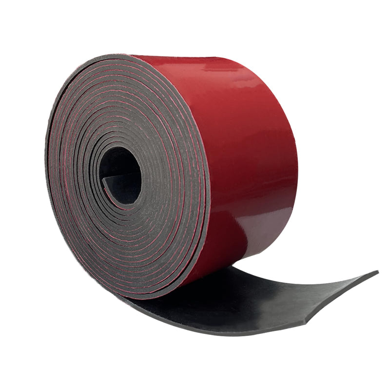 Adhesive Rubber Strips 2" Wide x 1/16" Thick x 20' Long Neoprene Rubber Strips with Adhesive Backing Neoprene Rubber Sheets, Rolls & Strips for Matting Padding, Insulation Cushion DIY Gaskets