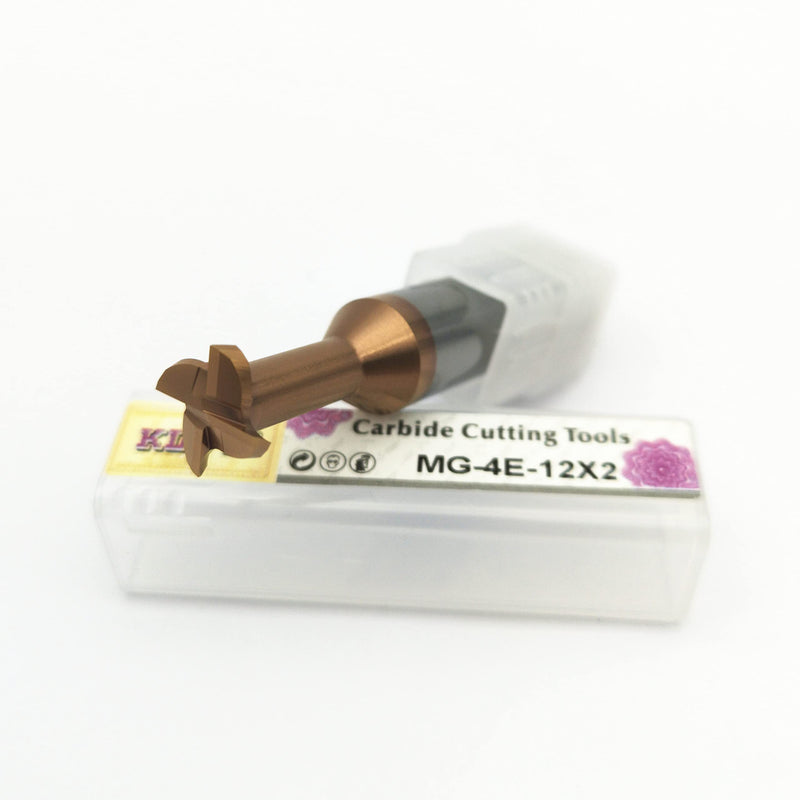 [Australia - AusPower] - KLOT AlTiN Coated T Slot Keyseat Milling Cutter Solid Carbide 3mm-20mm T Slotting End Mill (4 * 0.5 L50mm) 4*0.5 L50mm 