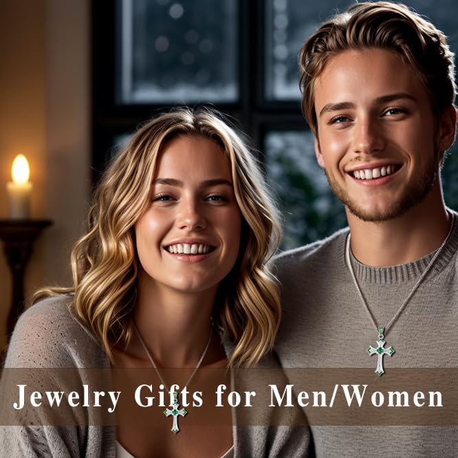 Silver Necklaces for Women Men Jewelry Gifts Saint Necklace Amulet Archangel Medal Pendant Religious Protector Retro Effect daily