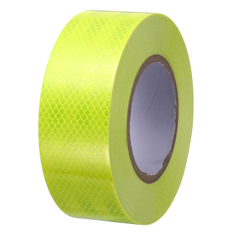 PATIKIL Reflective Tape, (2 Inch x 82 Feet,Fluorescent Yellow), Warning Safety Tape High Viscosity Safety Reflective Tape Outdoor Waterproof, Suit for Bike/Trailers/Cars Ships Fluorescent Yellow