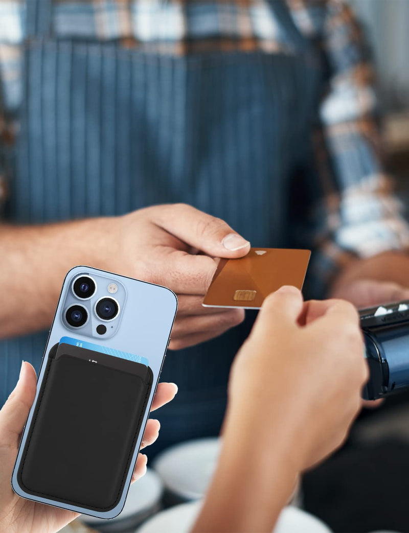 [Australia - AusPower] - Magnetic Card Wallet Holder with MagSafe for iPhone 15 Pro Max/15 Pro/15 Plus/15,for iPhone 14 Pro Max/14 Plus/14 Pro/14, for iPhone 13 Pro Max/13 Pro/13/13 Mini, for iPhone 12/12 Pro/12 Max,Midnight Midnight 