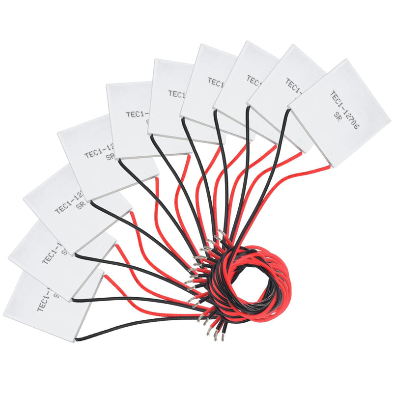 Diymore Peltier Module TEC1-12706 Heatsink Thermoelectric Cooler Peltier Element 12V 6A 60W for Cooling Heating Pack of 10 10 pieces TEC1-12706