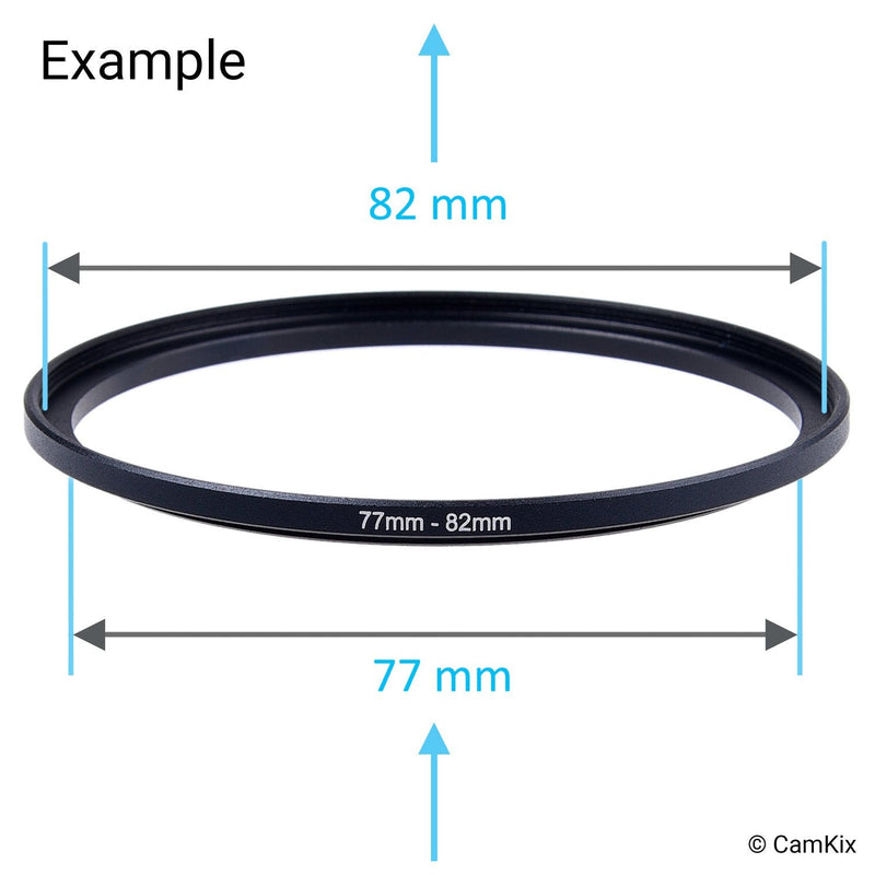 [Australia - AusPower] - Step Up Lens Filter Adapter Rings - Set of 9 - Allows You to Fit Larger Size Lens Filters on a Lens with a Smaller Diameter - Sizes: 37-49, 49-52, 52-55, 55-58, 58-62, 62-67, 67-72, 72-77, 77-82 mm Step Up Lens Filter Adapter Kit - Set of 9 