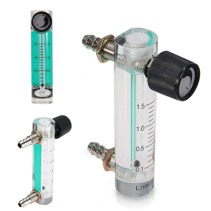 [Australia - AusPower] - Flow Meter LZB-6M Oygen Meter 0-1.5 LPM Flowmeter with Control for Detect Oygen Flow for Oygen Air Gas Adjustable 