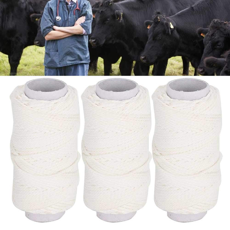 [Australia - AusPower] - Surgical Suture Material, Silk 4.5 x 2 x 2 cm, 3 Pcs/Set, Easy to Remove Veterinary Suture Thread for Cattle (18 Gauge Suture) 