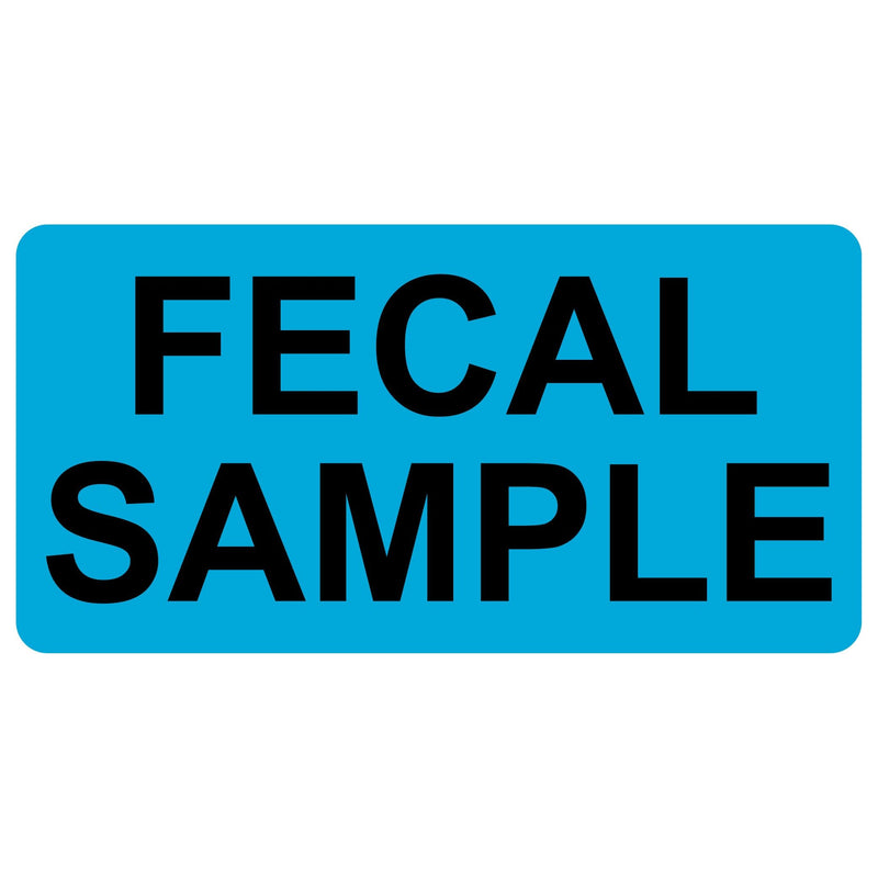 Fecal Sample Veterinary Labels - Blue, 2” x 1”, [500 Labels/1 Roll] | Accurately Label Samples - Veterinary Clinics & Hospitals | LabelValue Brand