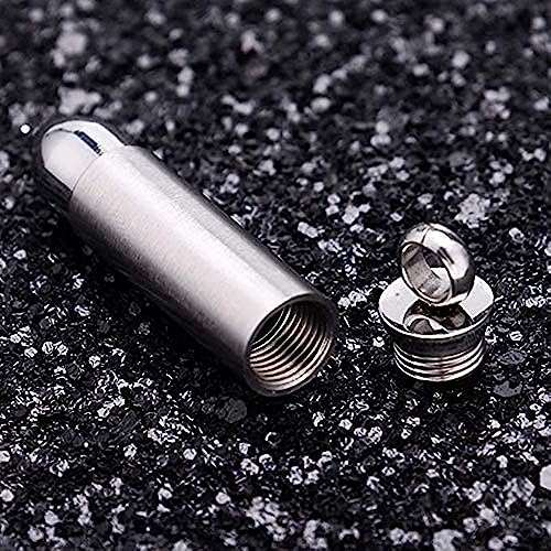 Stainless Steel Bullet American Flag Cremation Ashes Urn Necklace Memorial Pendant Waterproof Jewelry