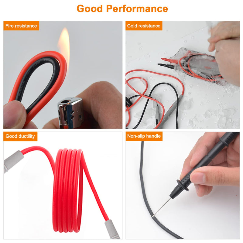 [Australia - AusPower] - Test Leads for Multimeter Test Cable Set MESTEK 21 Pieces Banana Plug Test Probes Crocodile Clips Mini Hook Test Probe Extension Cables Specialty Accessories Kit 
