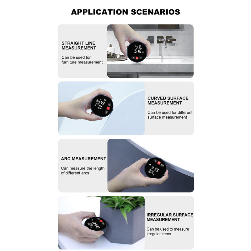 [Australia - AusPower] - Roller Distance Meter, Advanced Handheld Roller Distance Meter, Magnetic, HD Display, 99.999m Range with 1cm Accuracy, Enhanced Display for Efficient Measurements 