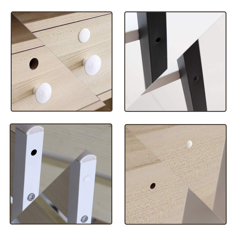[Australia - AusPower] - Hole Plugs Plastic 16mm (5/8") Fit for 15.5-16mm Diameter Locking Hole Tube Flush Type Panel Plugs Fastener Cover for Kitchen Cabinet Furniture Black 50 Pcs 16mm(5/8") 