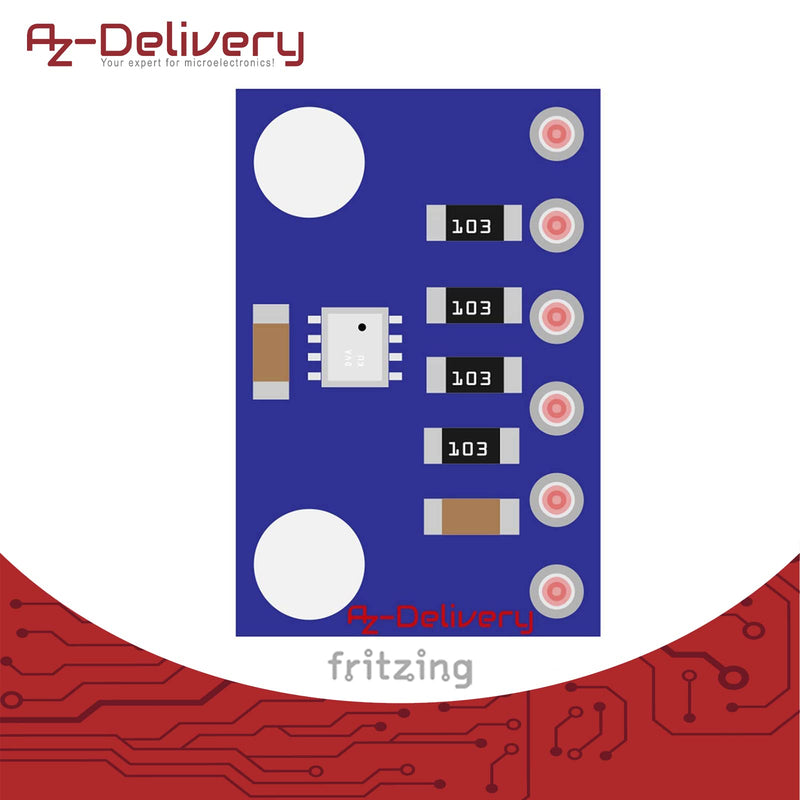 [Australia - AusPower] - AZDelivery 3 x GY-BMP280 Barometric Sensor for Barometric Pressure Measurement Compatible with Arduino and Raspberry Pi with E-Book! 