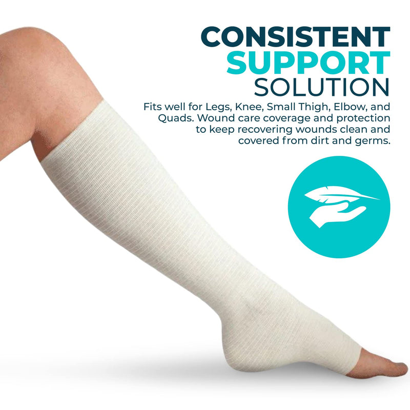 [Australia - AusPower] - Premium Elastic Tubular Medical Bandage Size E Stockinette, 3.4 inches x 33 Feet Plus One Pair of Medical Scissors Size E (3.4" x 33') 