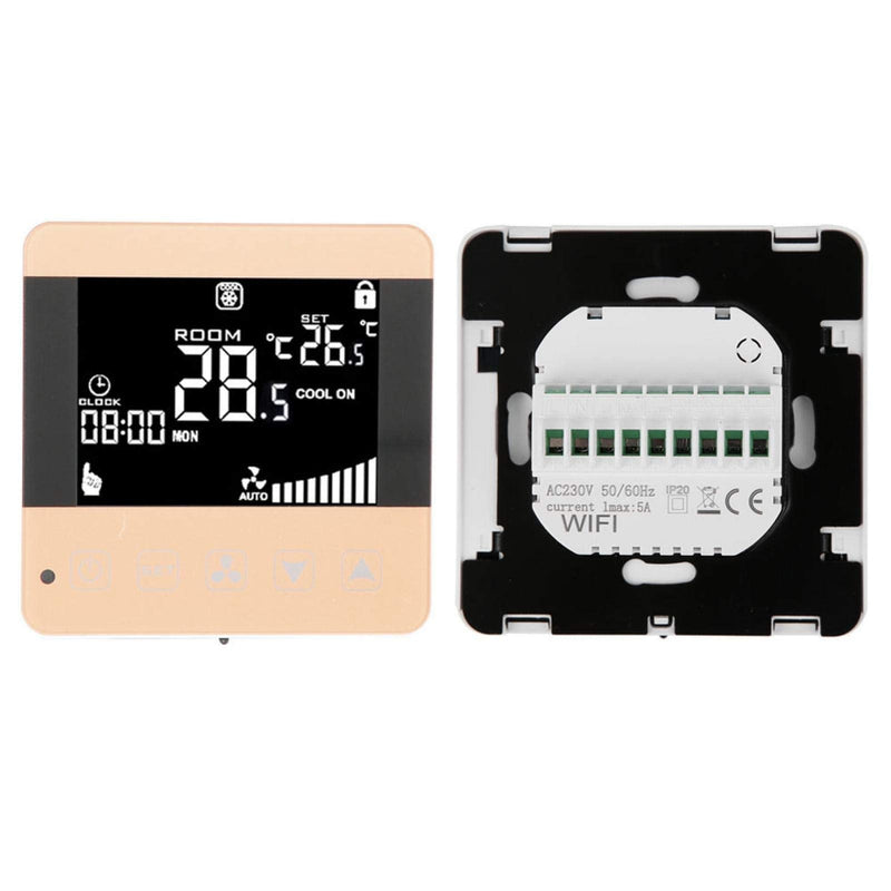 [Australia - AusPower] - AC90-240V Fan Coil Thermostat Intelligent Digital Central Air‑Conditioner Thermostat Temperature Controller Fan Coil Unit LCD Display(WiFi Type) WIFI Type 