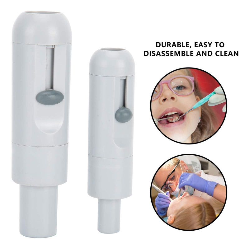 [Australia - AusPower] - 2 pcs Dental saliva ejector, suction adapter valves Weak and strong adapter nozzle set, Plastic dental suction handle Dental HVE SE suction tube adapter empty 