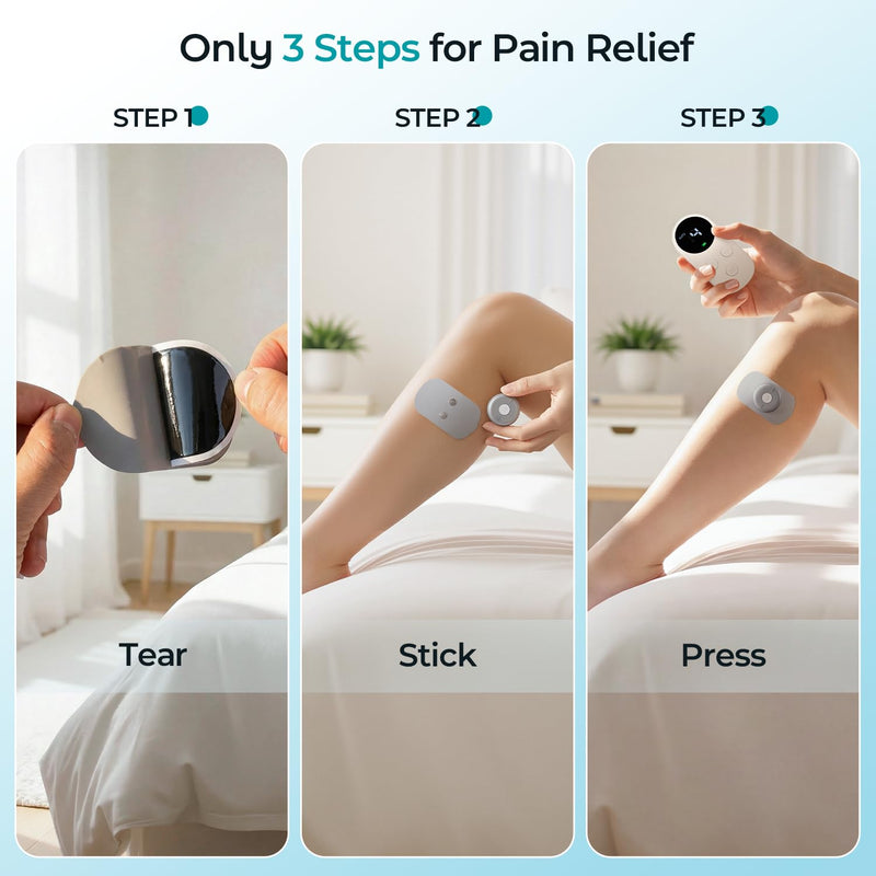 Betife Wireless TENS Unit Muscle Stimulator, TENS Machine for Back Pain with 6 Modes, 16 Intensity Levels, Reusable Electrode Pads & Remote Control, Perfect for Office, Gym, Travel