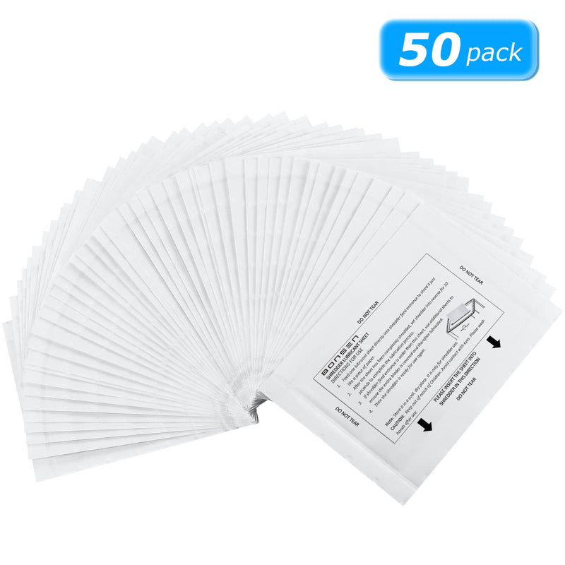 [Australia - AusPower] - BONSEN Paper Shredder Sharpening & Lubricant Sheets-Pack of 50 