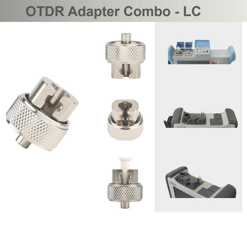 [Australia - AusPower] - OTDR Adapter FC SC ST LC Connector Fiber Optic Adaptors for OTDR Tester (Adapter Combo) Adapter Combo 