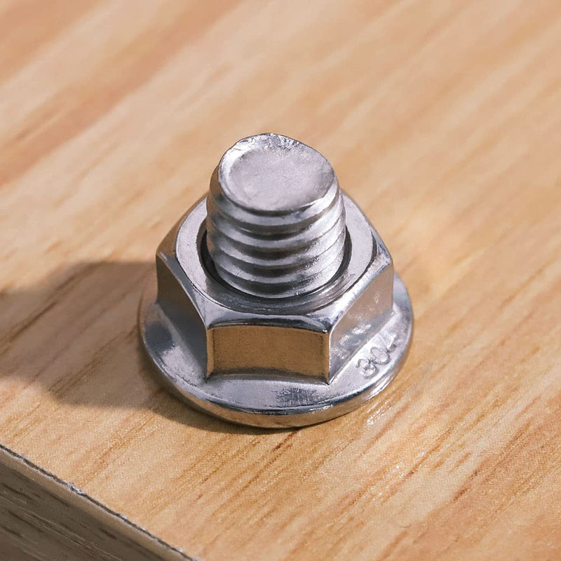 [Australia - AusPower] - Glvaner #8-32 Thread Size Stainless Steel Serrated Flange Hex Nuts Locknuts 304 Stainless Steel 18-8 50 Pack 