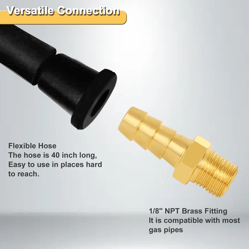 [Australia - AusPower] - Manometer Gas Pressure Tester, Manometer LP Gas Pressure Tester Gauge 0-10" W.C, 1/8" NPT Fitting with Barbed Connection, 40" Hose 