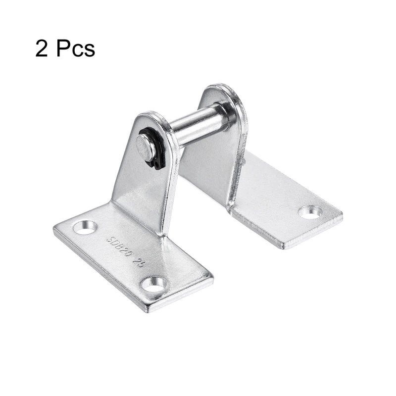 [Australia - AusPower] - PATIKIL 70x48mm Air Cylinder Rod Clevis 2 Pack Mounting Bracket Rear Pivot Mount Pneumatic Parts, Silver 66 x 48mm 