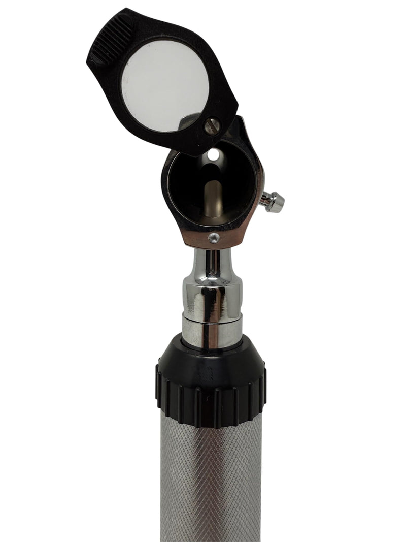 [Australia - AusPower] - New RA Bock 3.2V Bright White LED Otoscope Set Includes Disposable Specula Adaptor and 3 Sizes of reuseable Specula Plus Zippered Leathette Case 