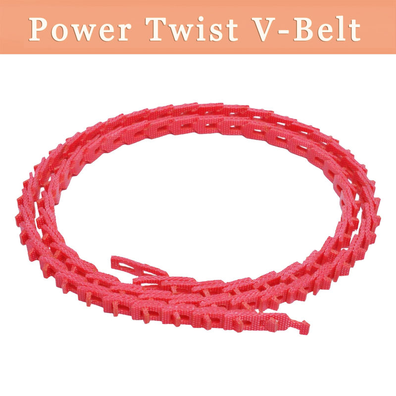 [Australia - AusPower] - 10FT Power Twist V-Belt 1/2-Inch x 10 Feet A Type, Adjustable Link V - Belt for Lathes, Drill Press, Table Saws and Other Woodworking Tools Red 