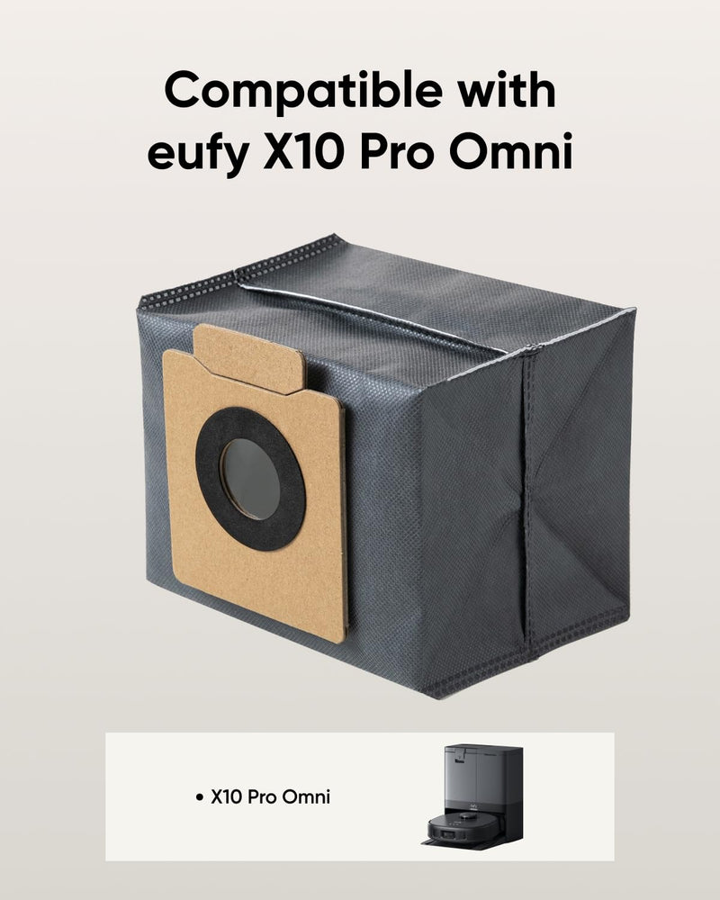eufy Accessory-6-Pack Large Capacity Dust Bags Compatible with eufy X10 Pro Omni