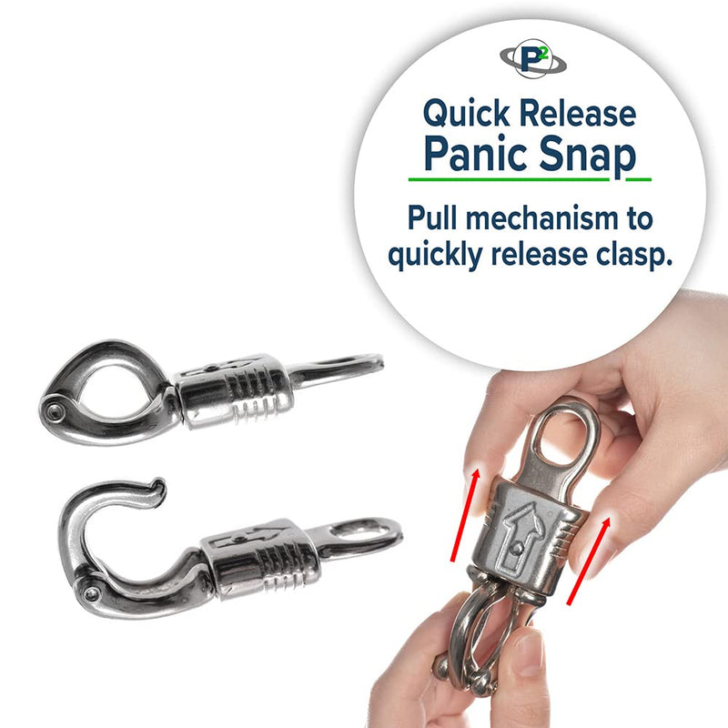 [Australia - AusPower] - Paracord Planet ½ inch Rigid Round Eye Panic Snap | 300 Pound Max Load | Home, Farm, Recreation, Marine Five Pack 