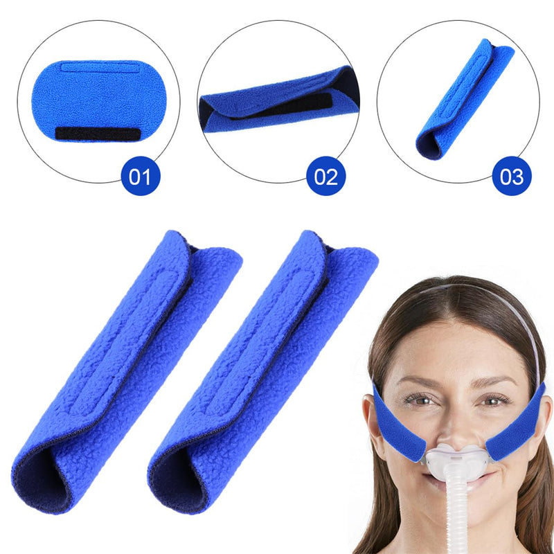 [Australia - AusPower] - CPAP Belt Covers CPAP Mask Headband Belt Covers 4 Pack Comfortable Face Pads for Reducing Cheek Red Spots and Indentations 