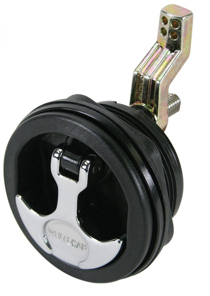 [Australia - AusPower] - Whitecap S-0226BC T-Handle Latch with Keyed Lock - Black 3" Diameter 