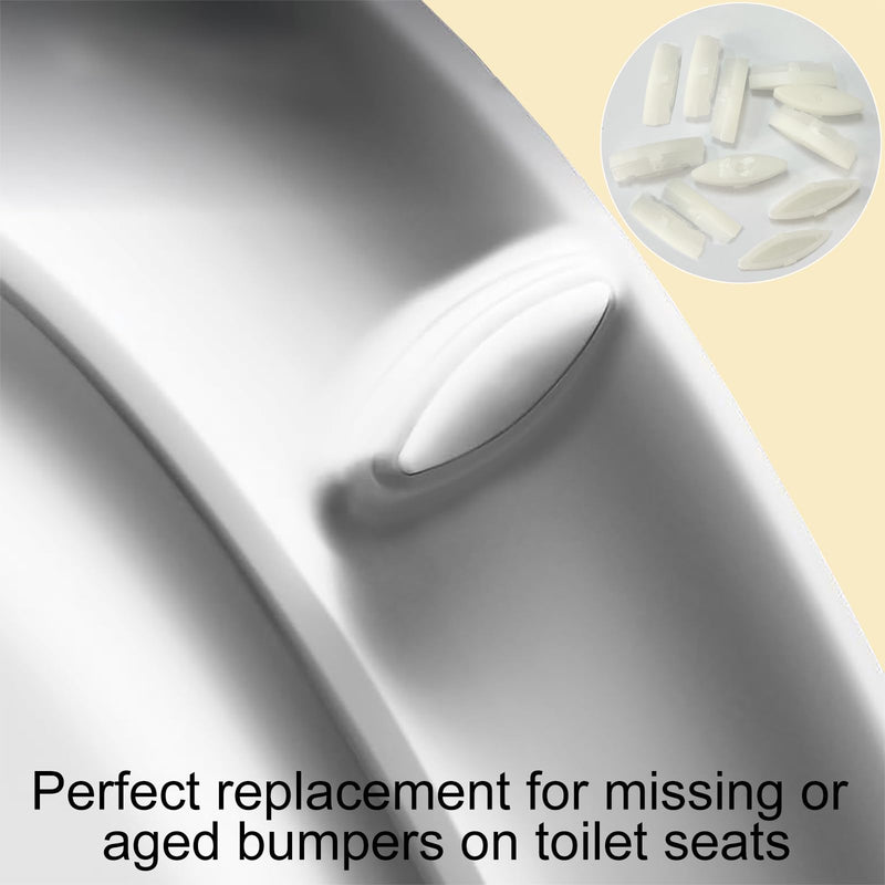 12 Pieces Toilet Seat Bumpers for Kohler, Bidet Toilet Lid Rubber Bumpers Grip-Tight Bumpers Service Kit Toilet Replacement Parts Compatible with Kohler 1133070 1236365, White 12 pcs