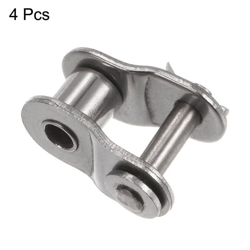 [Australia - AusPower] - uxcell 4Pcs #40 Chain Offset Half Link Roller 1/2" Pitch Stainless Steel Standard Chain End Connector Split Links for 08A Chain 1/2-inch 