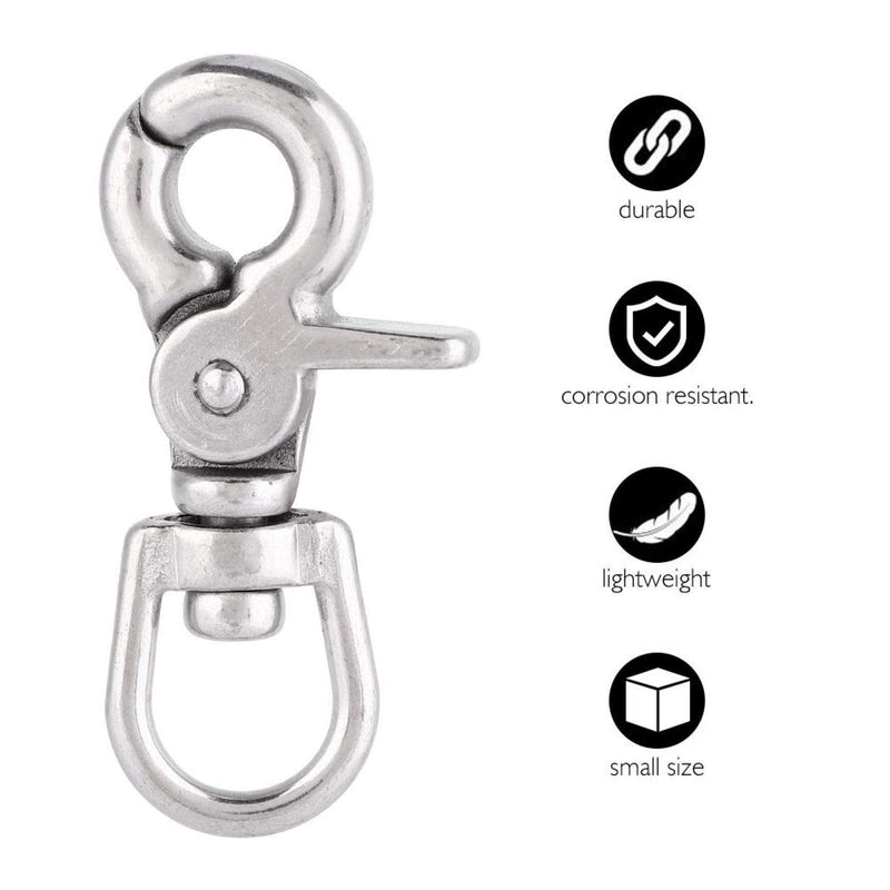 [Australia - AusPower] - Durable Stainless Steel Trigger Bolt Snap Clip Hook Set Metal Swivel Eye Lobster Clasp for Pet Leash for Houseboat Accessories 