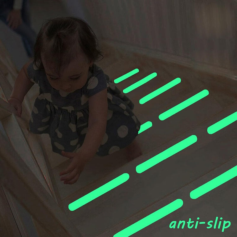 12-Pack Anti Slip Traction Tape with Glow in The Dark, 1.57inch x 13inch, Non-Slip Grip Adhesive Tape to Indoor or Outdoor Stair,Tubs, Boats, Safety Grip Tape Non Skid for Stair Steps #03Black with Glow 1.57 inch x 13 inch 12pcs