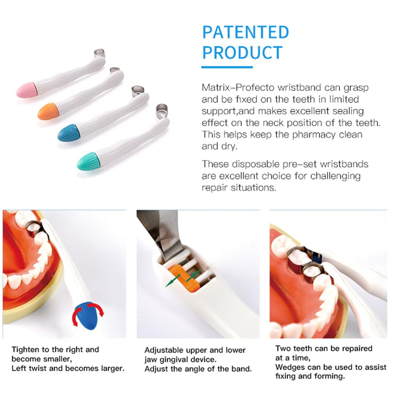 [Australia - AusPower] - Dental Matrix Bands 4.5/6MM Proformed Matrix System Standard/Curved Disposable Matrices Adjustable Metal Matrix Ring (4.5MM Curved 10PCS) 4.5MM Curved 10PCS 