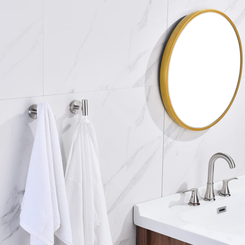 Bathroom Hardware Set, Premium Stainless Steel 3-Piece Include 5 Inch Toilet Paper Holders and 2 Towel Robe Holder Hook for Bathroom, Kitchen, Washroom Wall Mount Brushed Nickel