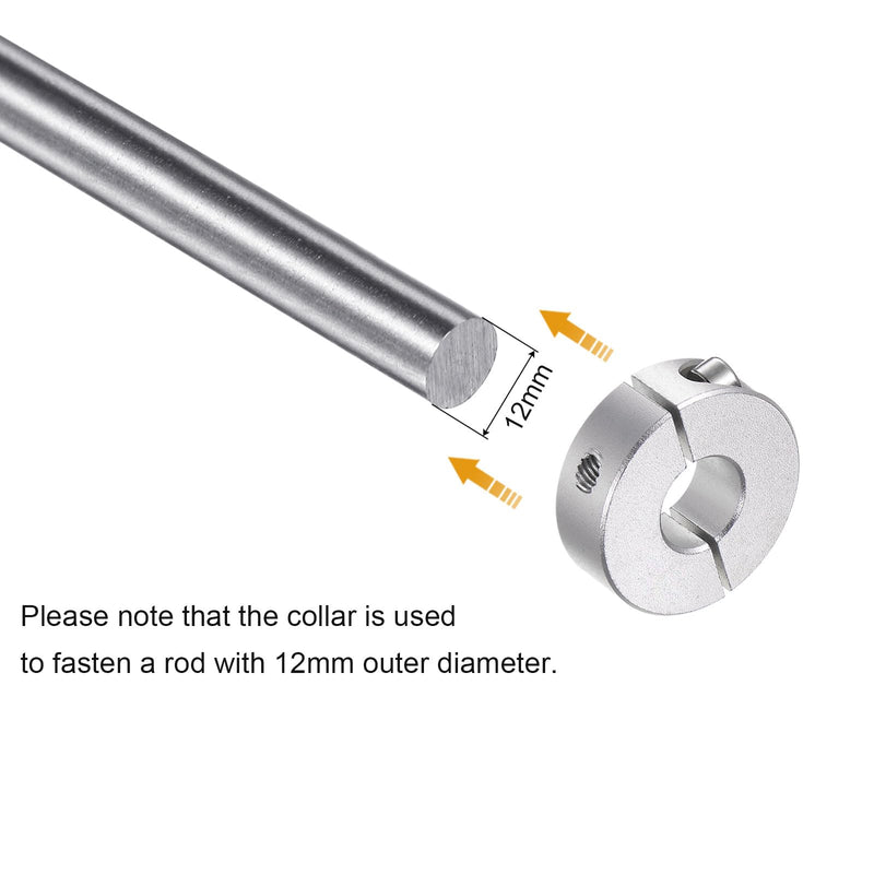 [Australia - AusPower] - 4pcs Double Split Shaft Collar for 12mm Shaft Set Screw Clamp-On Collars, 30mm OD, 10mm Width, for Stoppers, Position, Hold Timing Pulleys, Machine Tools, Industry, Anodization 12mm Bore 