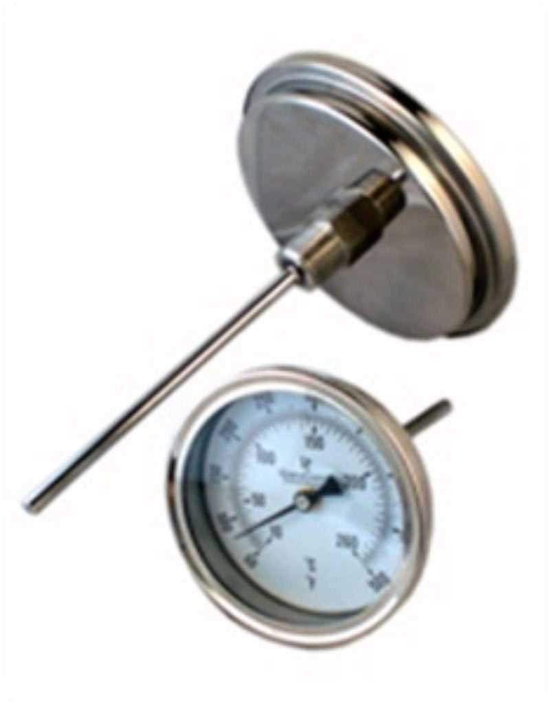 Industrial Bimetal Thermometer 3" Face x 2-1/2" Stem, 0-250°F, S.S. Case w/Calibration Dial 1 ['2-1/2" Stem, 0-250Â°F']