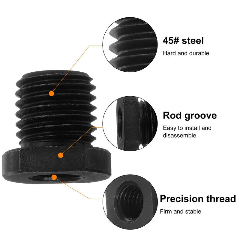 [Australia - AusPower] - QUARKZMAN M10 Female to M16 Male Adapter Polisher Adapter Connection Rotary Tool Attachment Thread Adapter Conversion Tool for Diamond Core Drill Polishing Wheel Black 