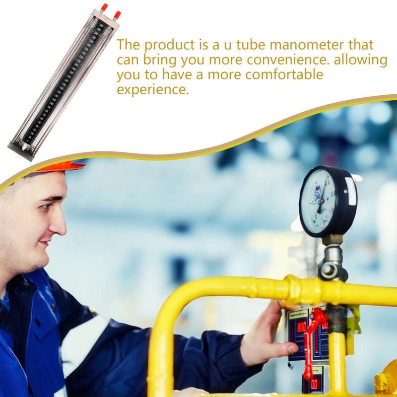 [Australia - AusPower] - OUNONA U Shaped Pressure Gauge for Gas Pipes High Precision Pressure Gauge 0 3000PA Pressure Gauge for Positive and Negative Pressure Measurement Stainless Steel Pressure Gauge 