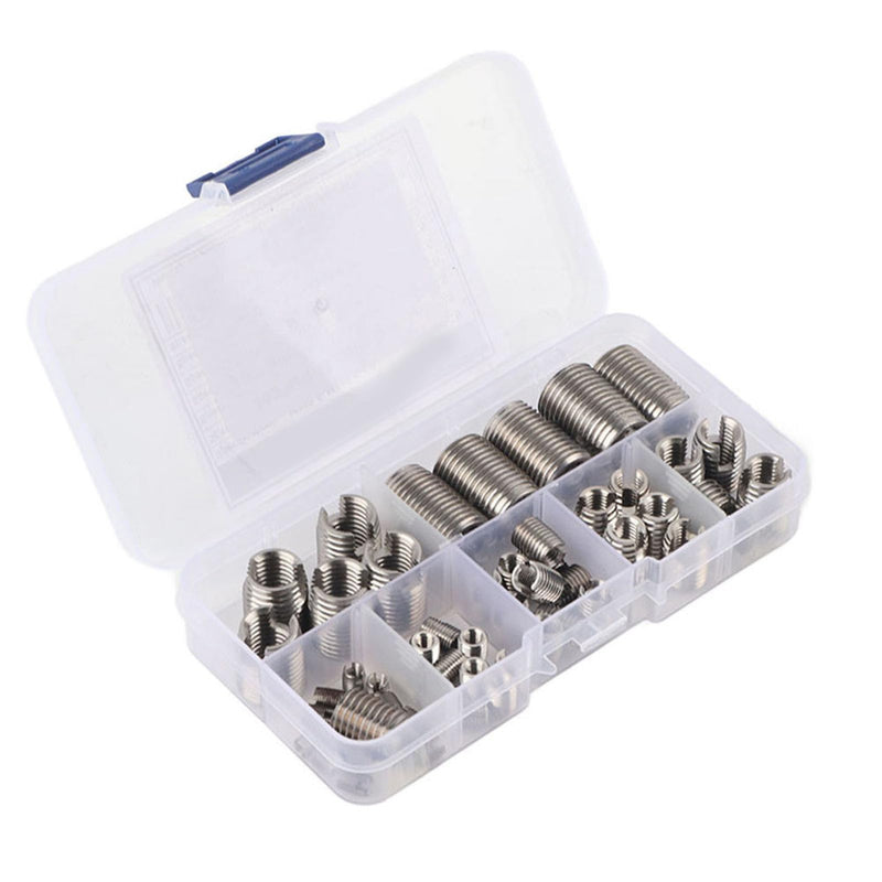 [Australia - AusPower] - Stainless Steel Thread Insert Set - Strengthens and Repairs Screws with Ease - 50 Pieces Internal Thread SelfTapping Inserts for High Strength and Stability, Vibration 