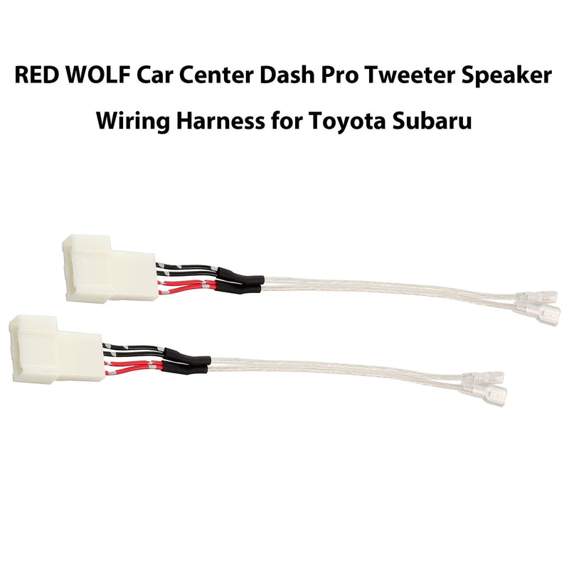 [Australia - AusPower] - RED WOLF Car Front Dash Tweeter Speaker Wiring Harness for 2008-2022 Toyota RAV4 Camry 4Runner Highlander Scion, 2010-2019 Subaru Forester Factory Speaker Replacement Adapter Connector Non JBL System 2PCS 