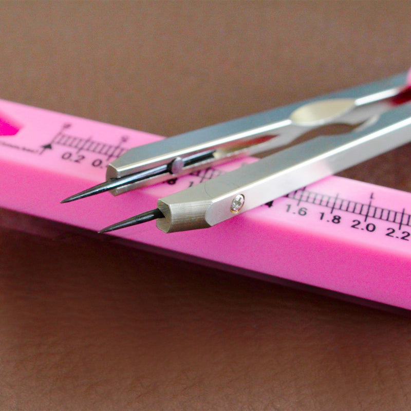 [Australia - AusPower] - Airgoesin EKG ECG Calipers Nursing or Doctor Caliper Divider for Measuring Drafting Electrocardiographs with Ruler (Pink) 