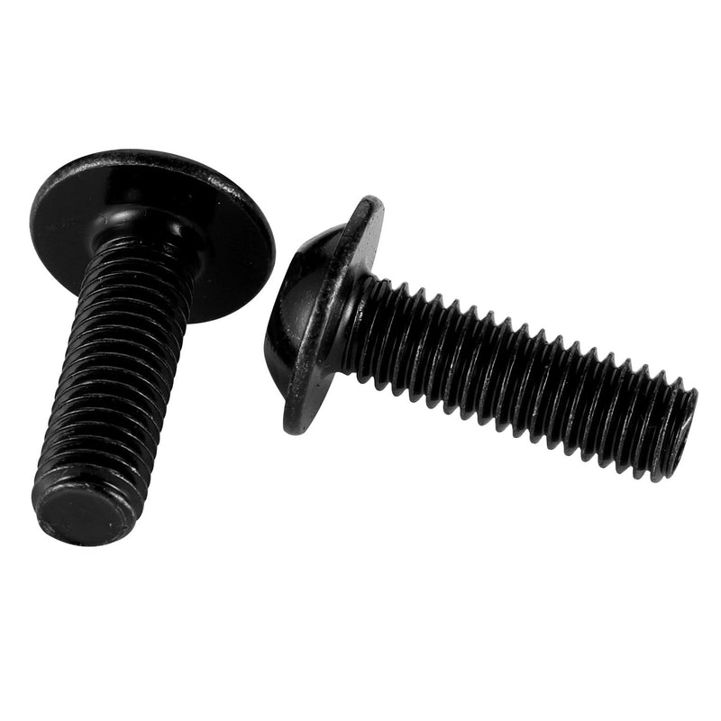 [Australia - AusPower] - M5-0.8 x 20mm Flanged Button Head Socket Cap Screw Bolts, Allen Socket Drive, Black Oxide Stainless Steel 304, Quantity 50 M5-0.8 × 20mm 