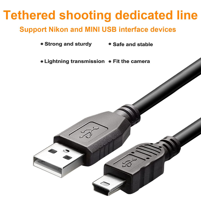 [Australia - AusPower] - Replacement UC-E4 USB Cable Photo Transfer Cord Compatible with Nikon D610 D7000 D90 D80 D70s D70 D60 D40X D3000 D3100 D100 D200 D300 D1x D1h D2x D2h D2Hs D3 D3s D4 D3X and More(5FT) 