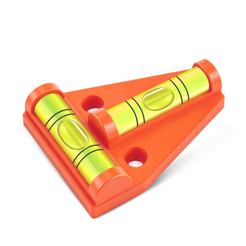 Flintronic Small Cross Spirit Level, Magnetic, Durable & Precision T Spirit Levels for Camping, Caravan, Motorhome and Caravan, Orange