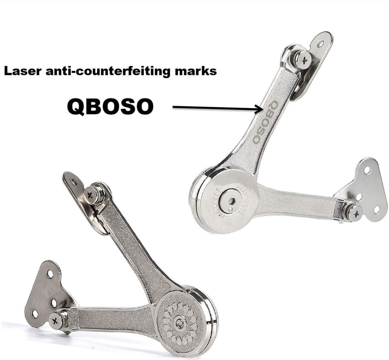 [4-Pack] Heavy Duty Lid Stay Hinges QBOSO Folding Lid Support Hinge,Perfect for Cabinet,Closet,Wardrobe or Toy Box 110 Degree Heavy Duty Style Ferrari 4pcs
